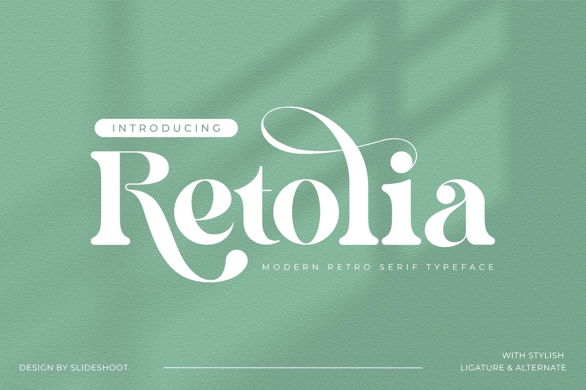 Retolia Regular Font preview