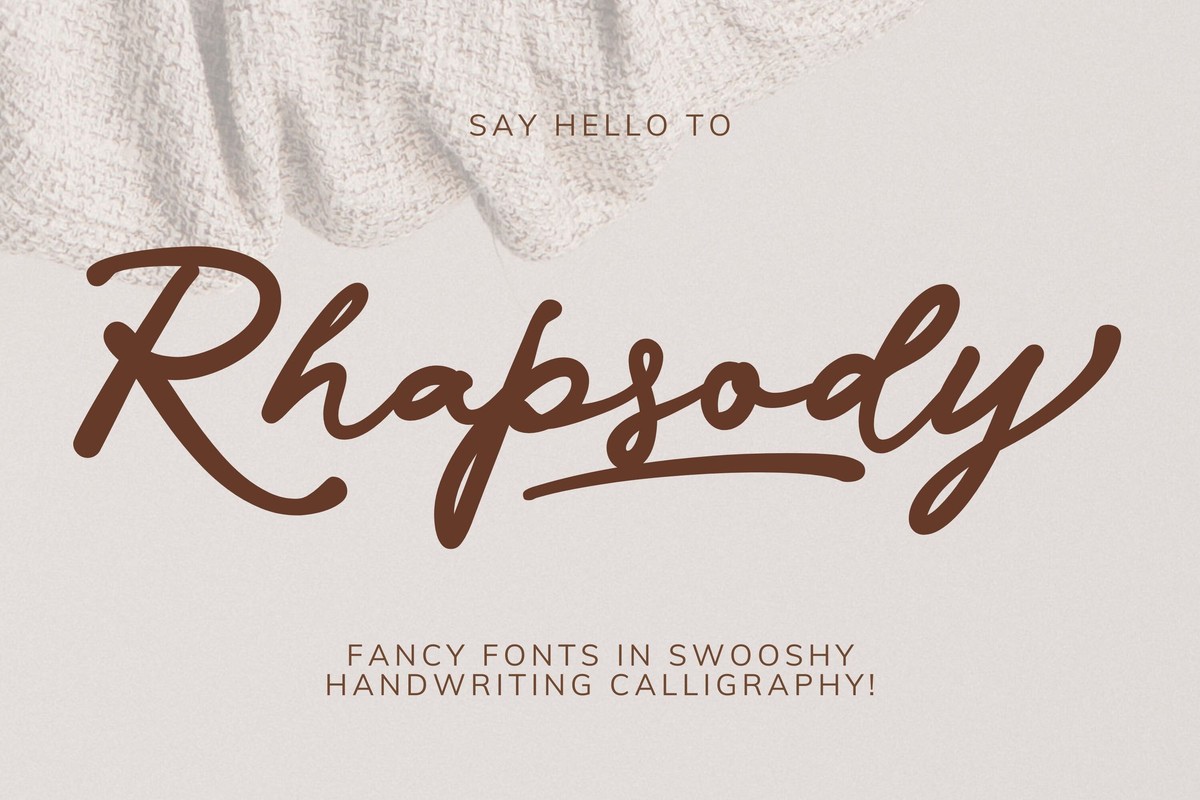 Rhapsody Font preview