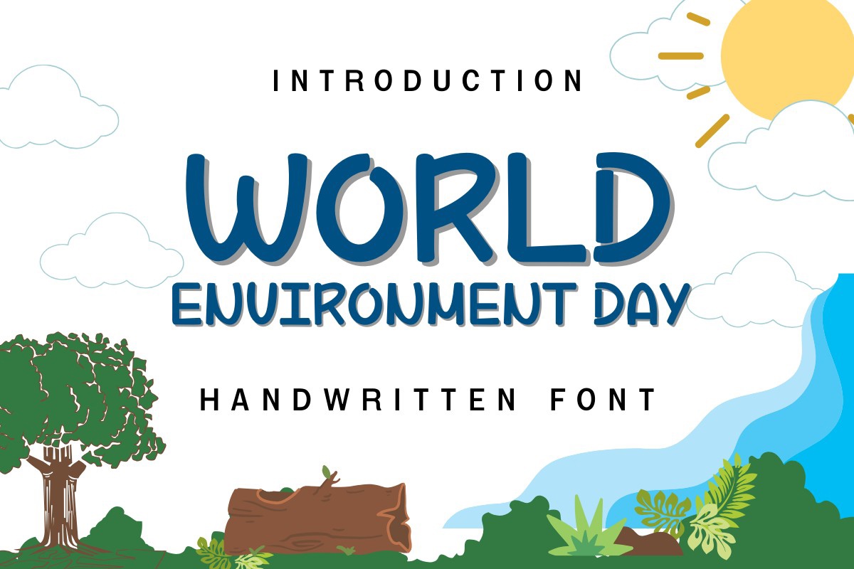 World Environment Day Font preview