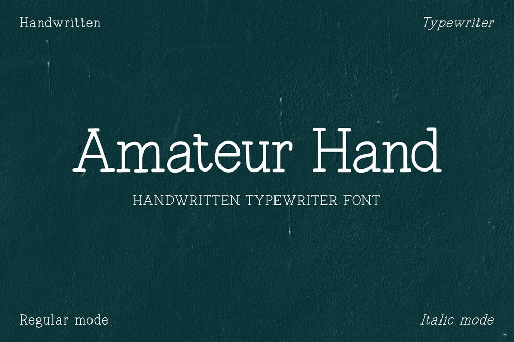 Amateur Hand Font preview