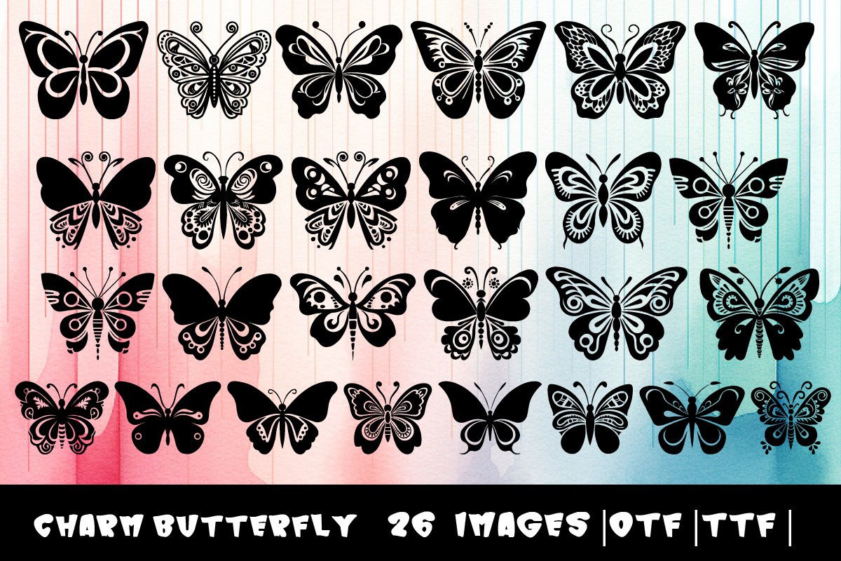 Charm Butterfly Regular Font preview