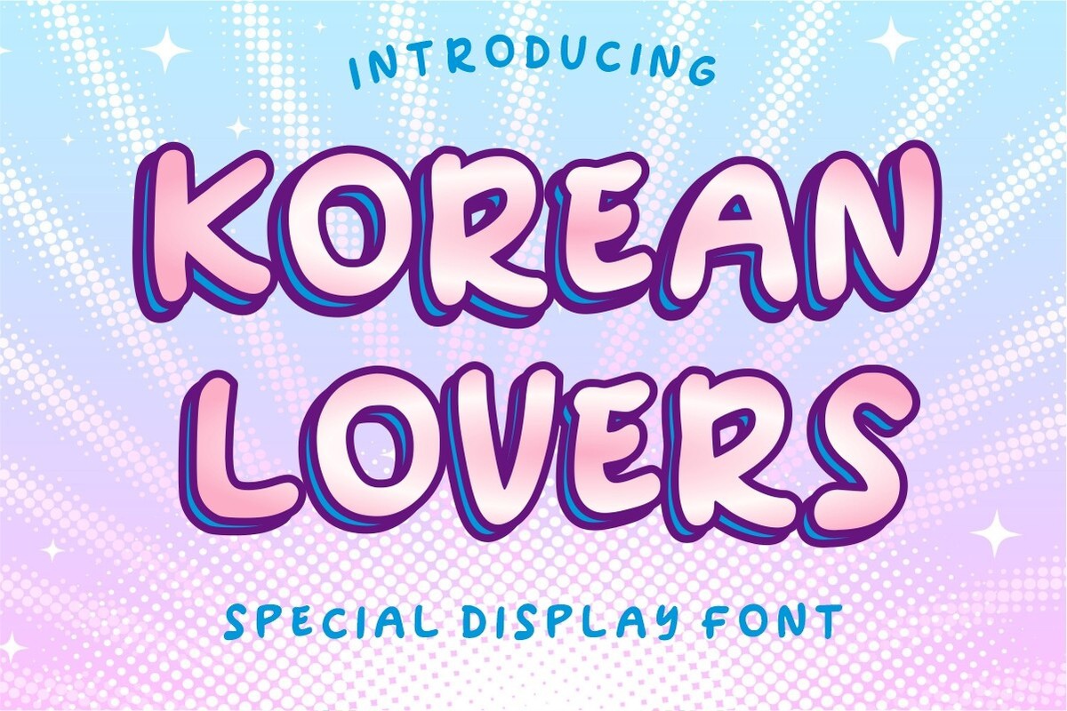 Korean Lovers Font preview