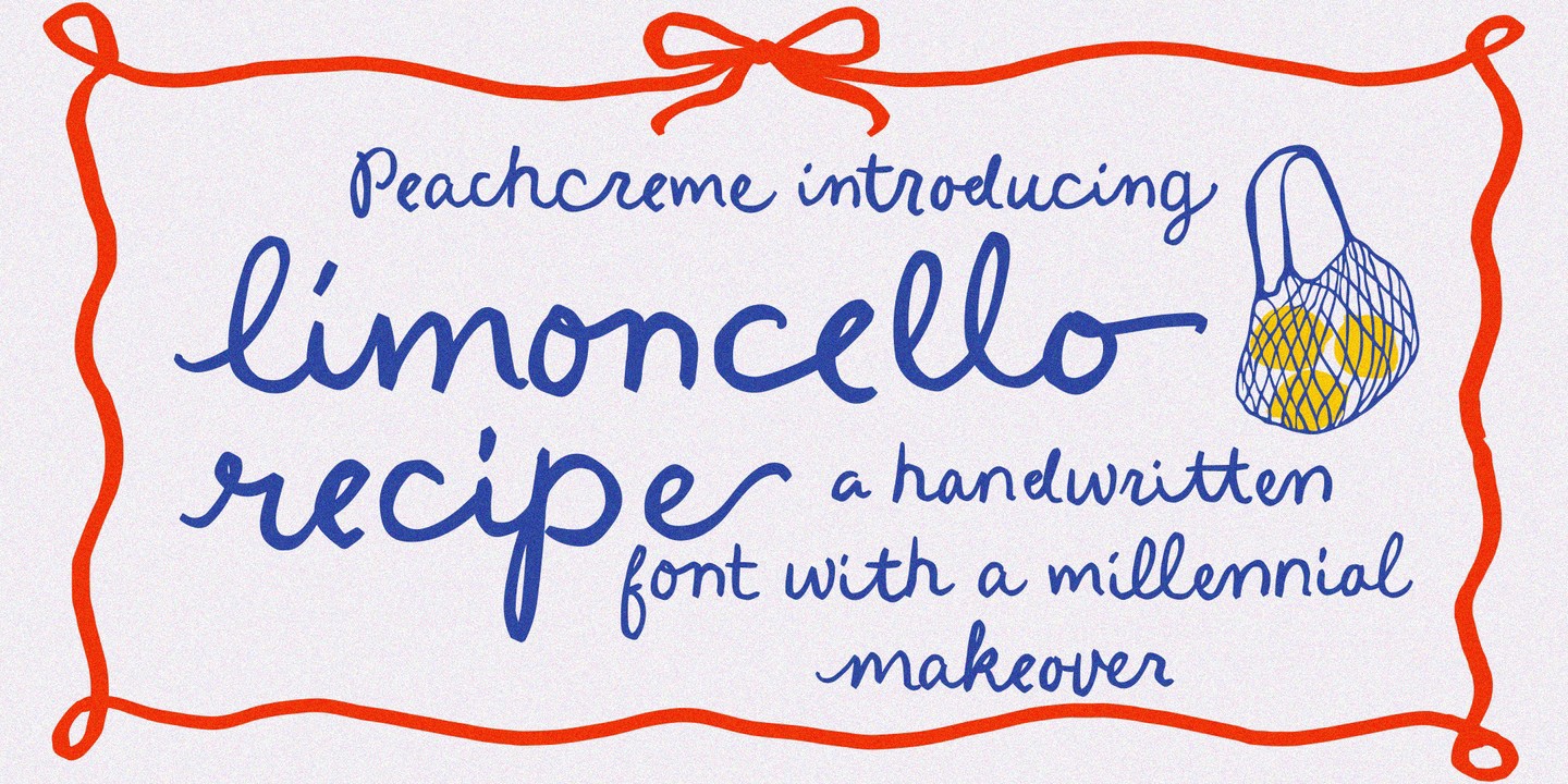 Limoncello Recipe Font preview