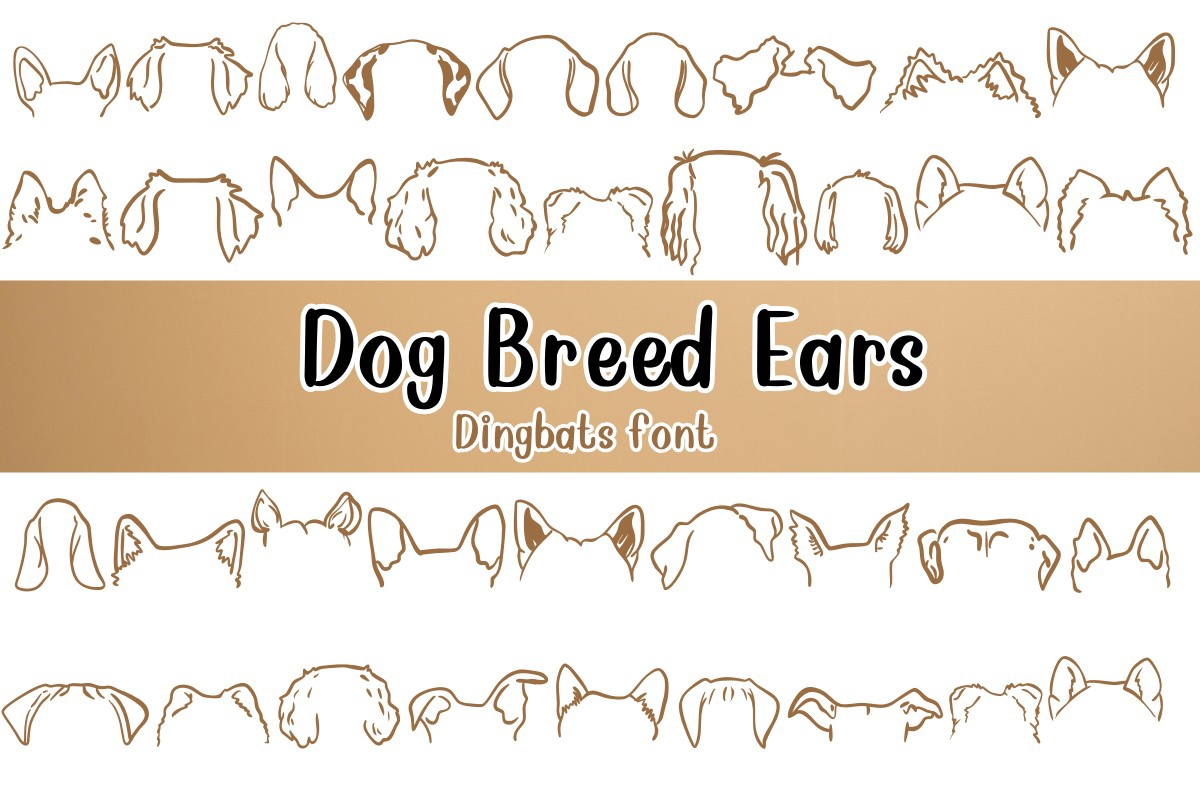 Dog Breed Ears Font preview