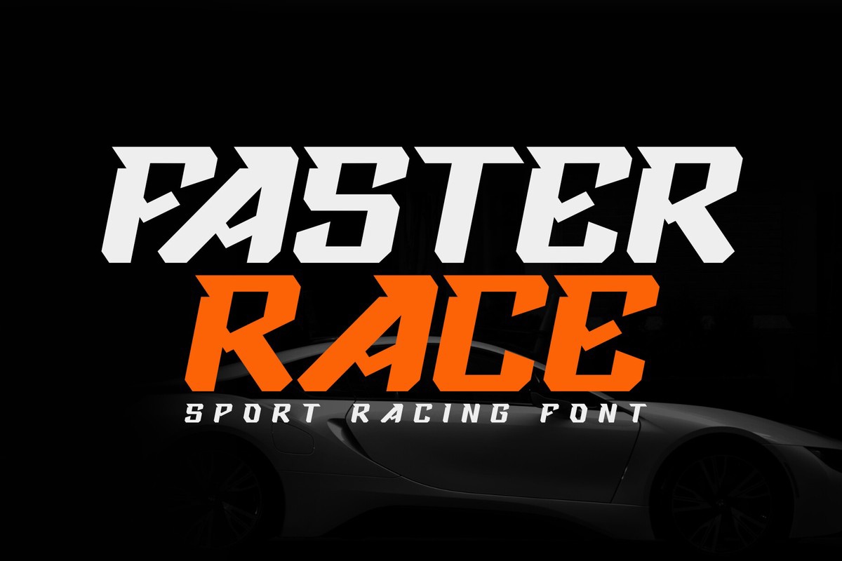 Faster Race Font preview