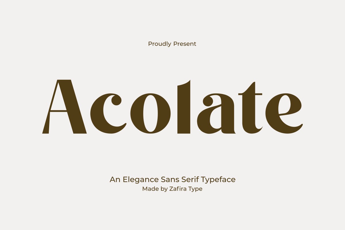 Acolate Font preview