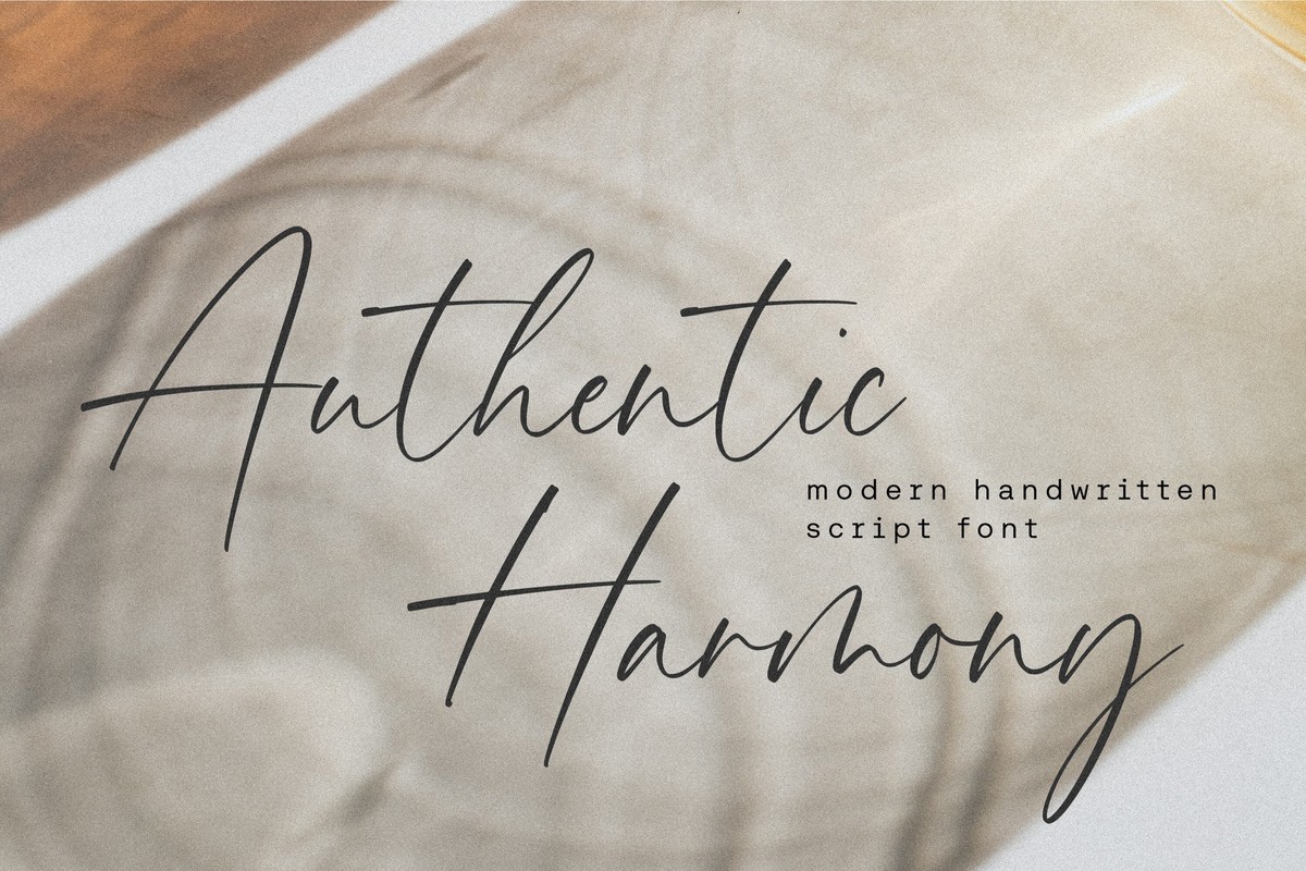 Authentic Harmony Font preview