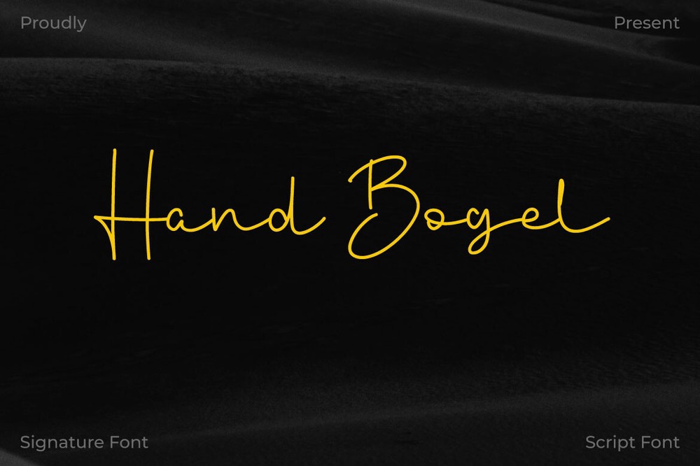 Hand Bogel Font preview