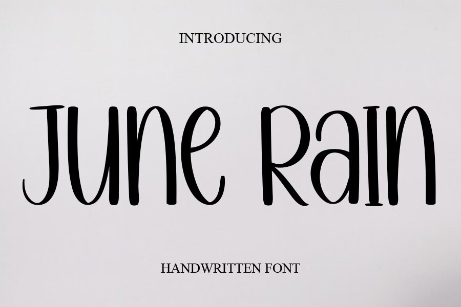 June Rain Font preview