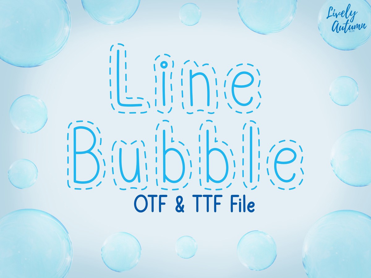 Line Bubble Font preview