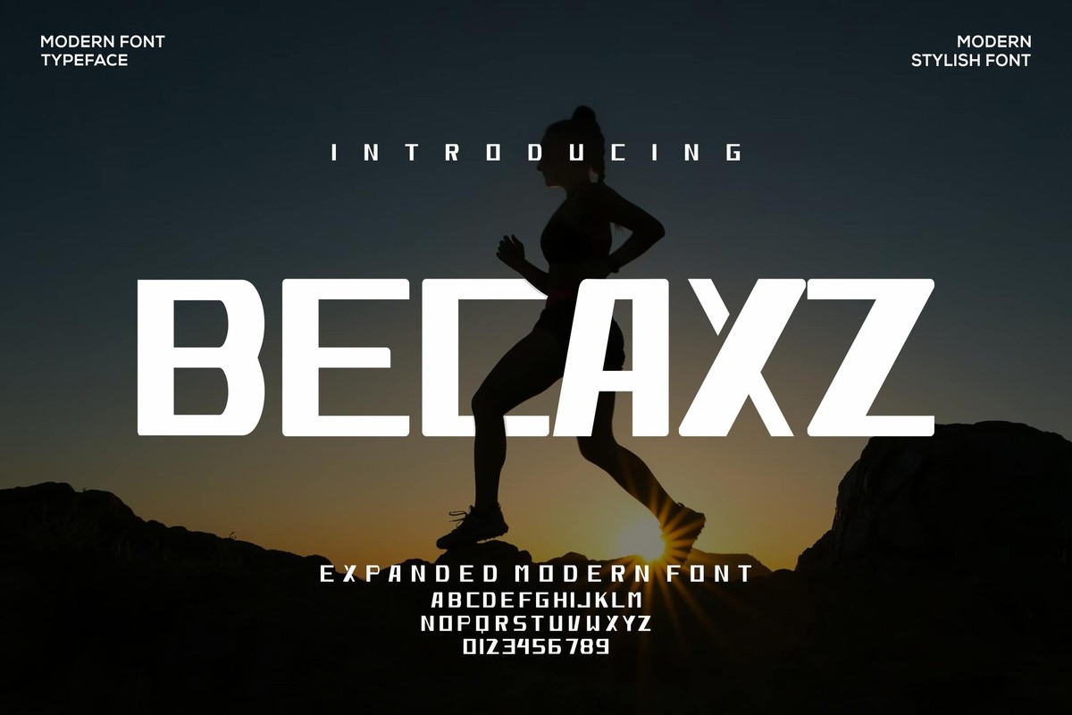 Becaxz Font preview