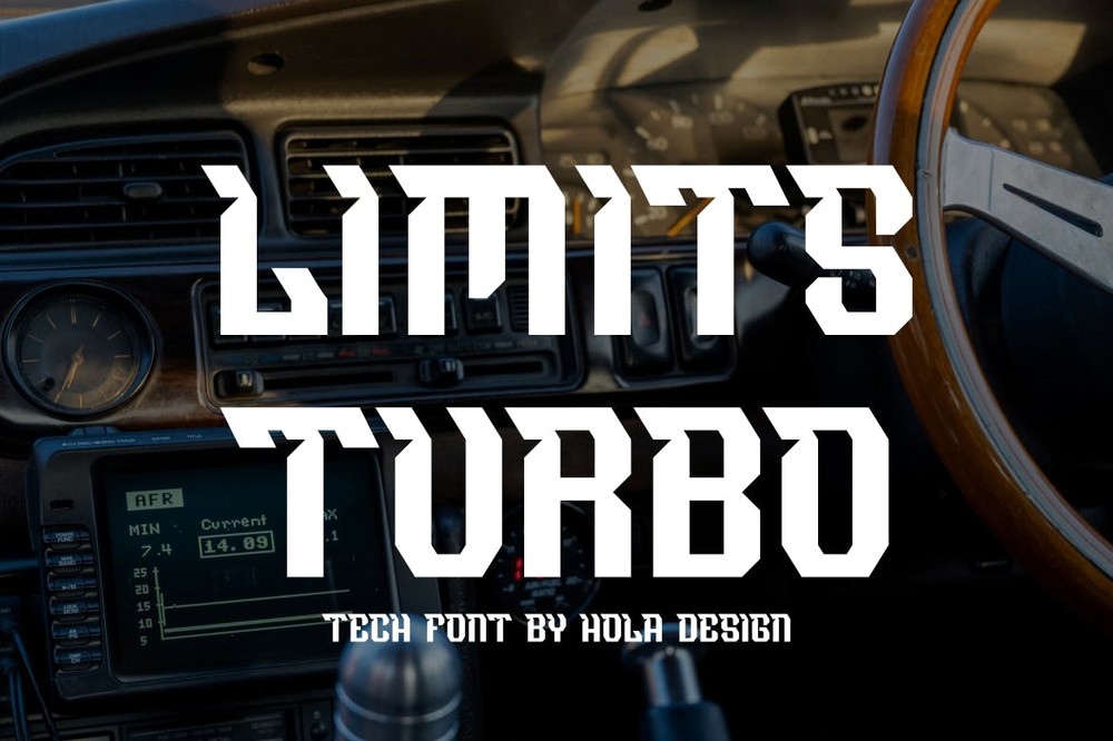 Limits Turbo Font preview