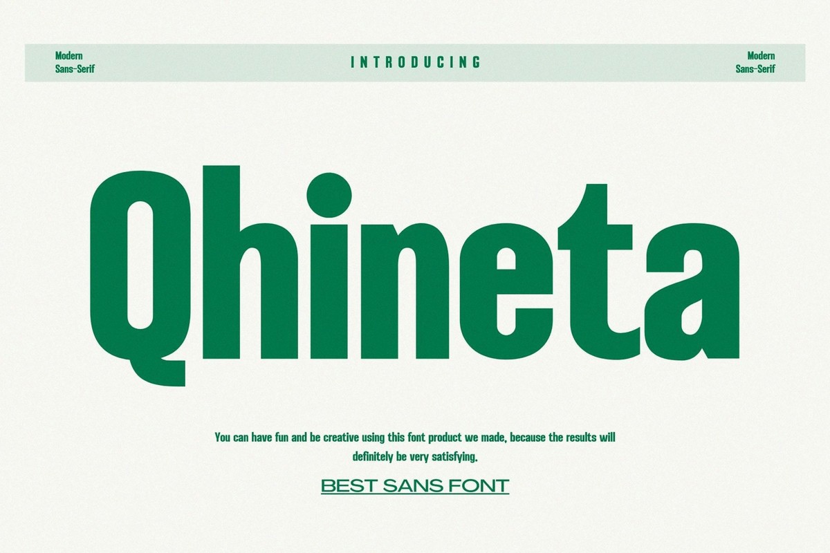 Qhineta Font preview