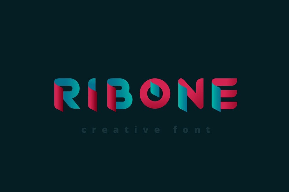 RibOne Regular Font preview