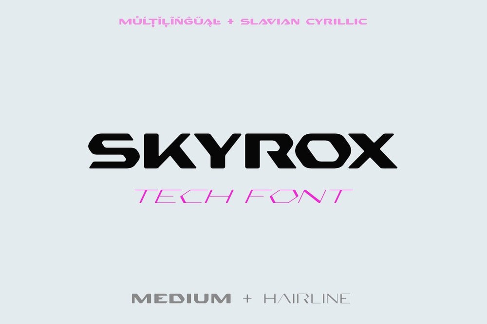 Skyrox Hairline Italic Font preview