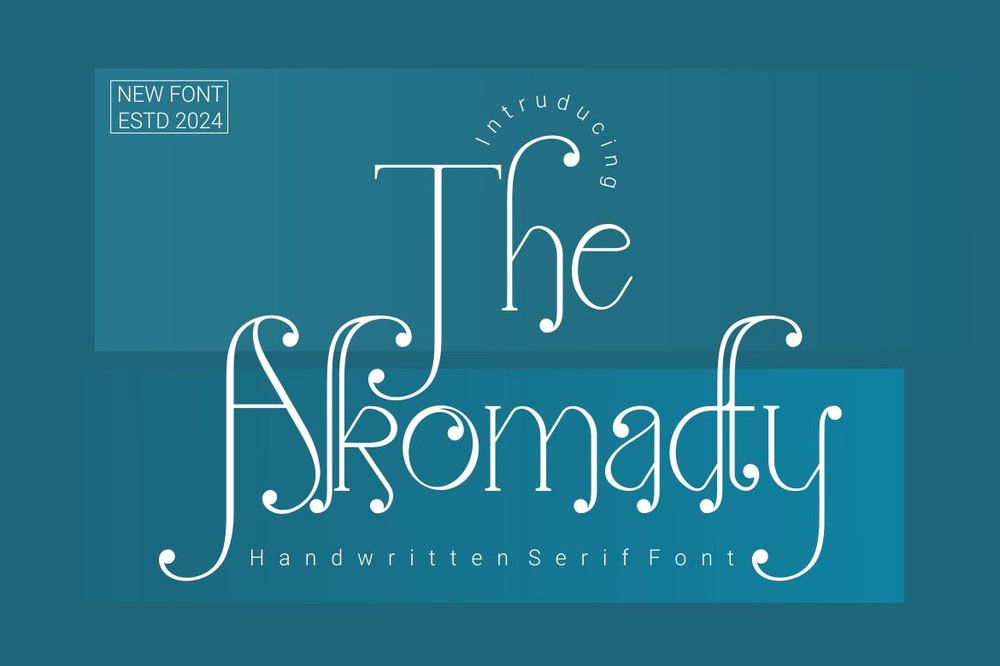 The Alkomadty Font preview