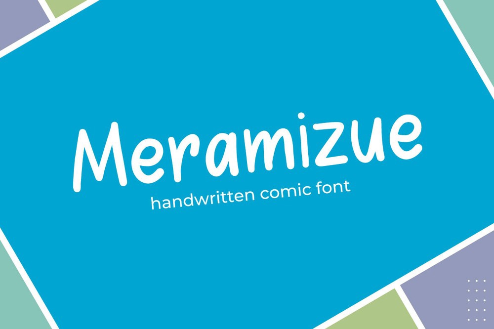 Meramizue Font preview