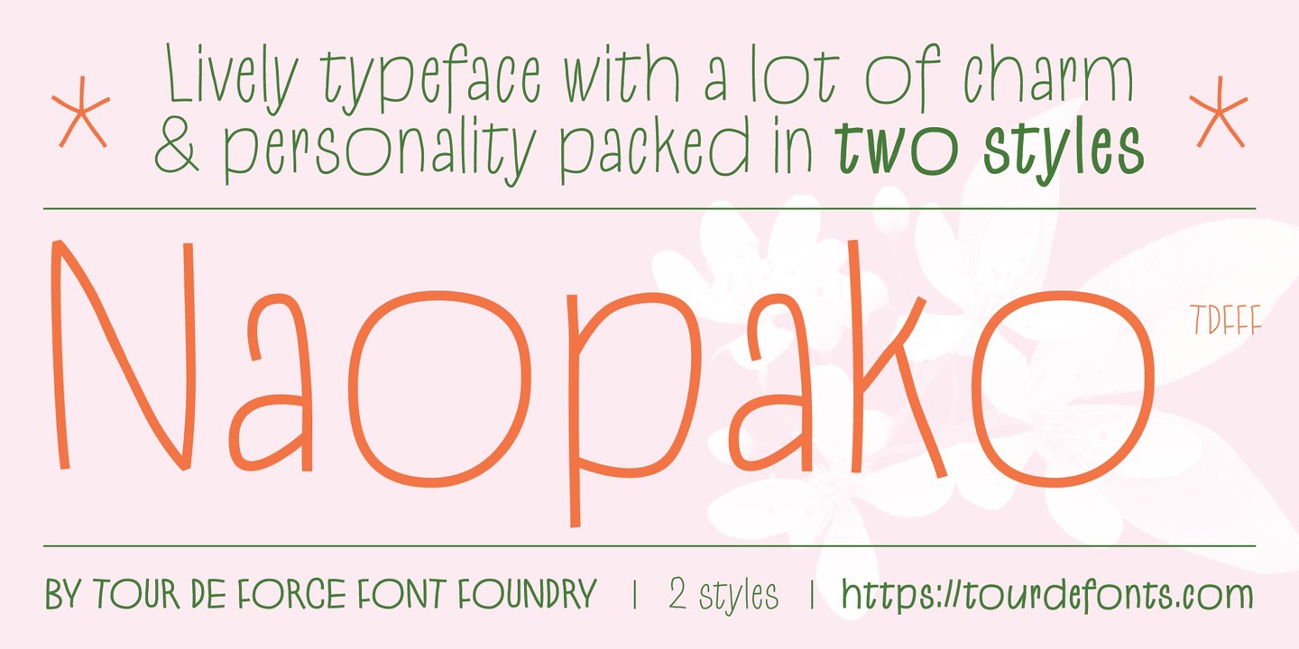 Naopako Font preview