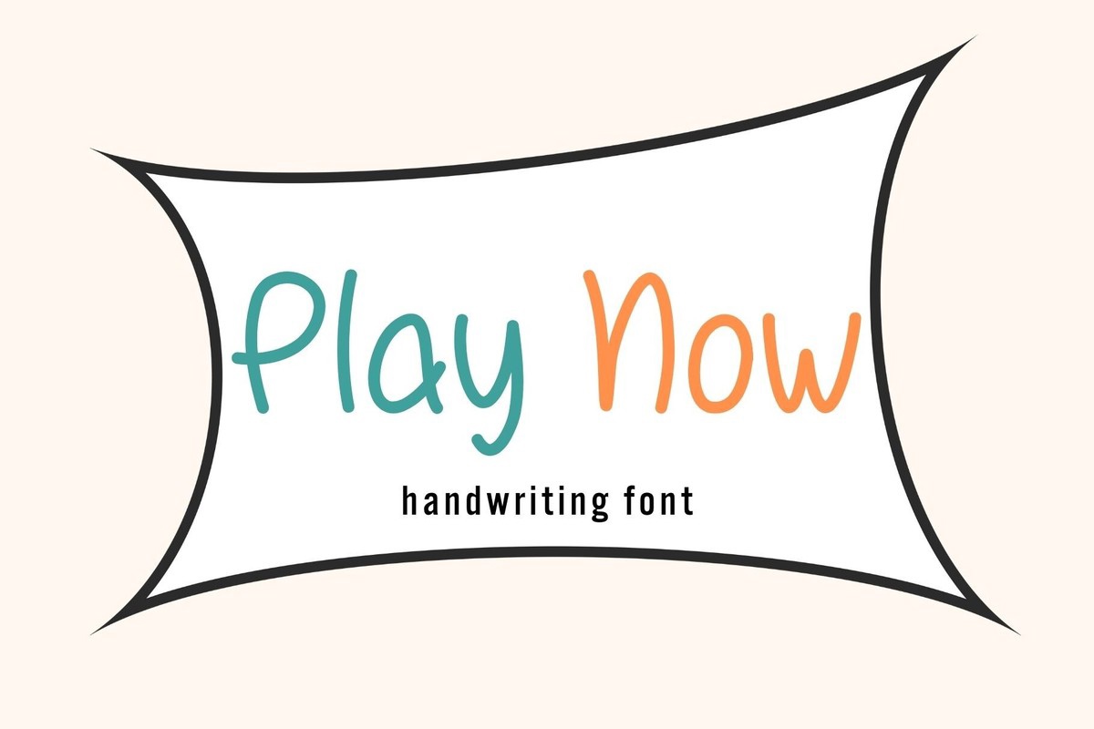 Play Now Font preview