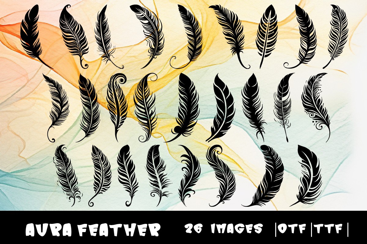 Aura Feather Regular Font preview