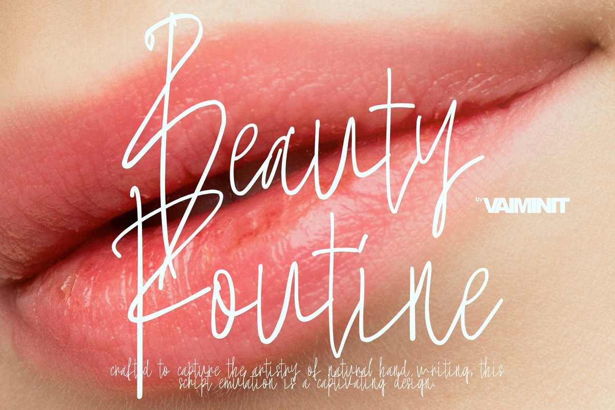 Beauty Routine Font preview