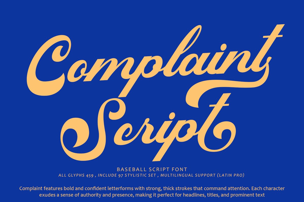 Complaint Font preview