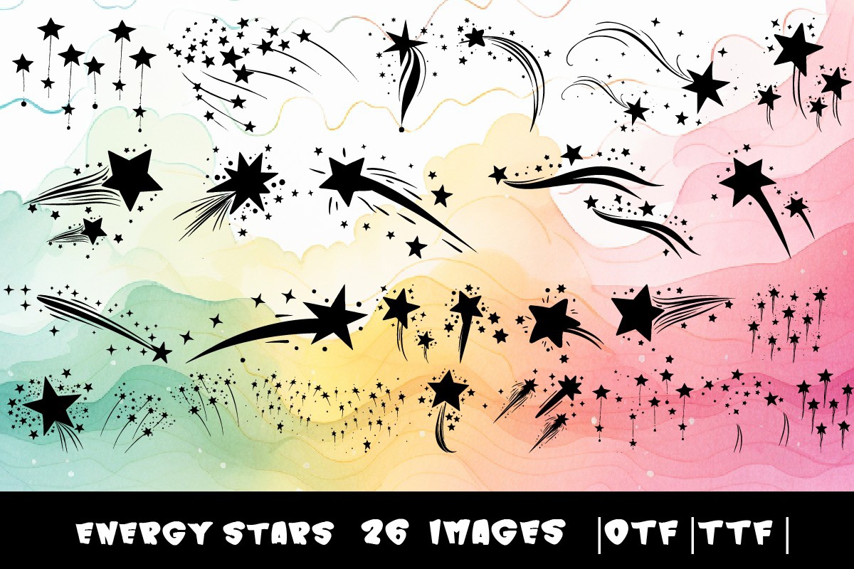 Energy Stars Font preview