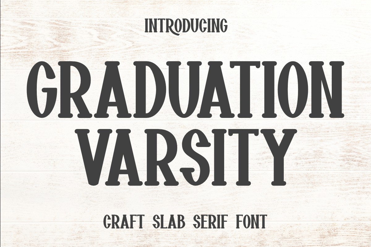 Graduation Varsity Font preview