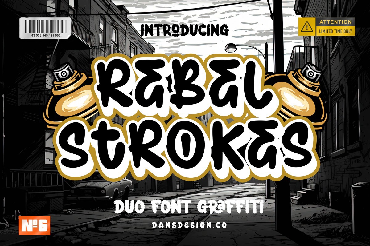 Rebel Strokes Font preview