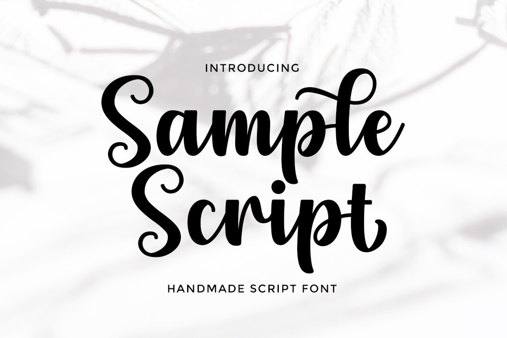 Sample Script Font preview