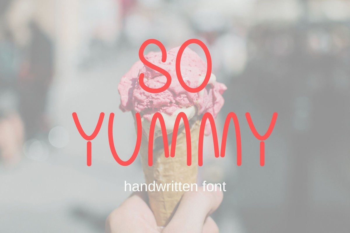 So Yummy Font preview