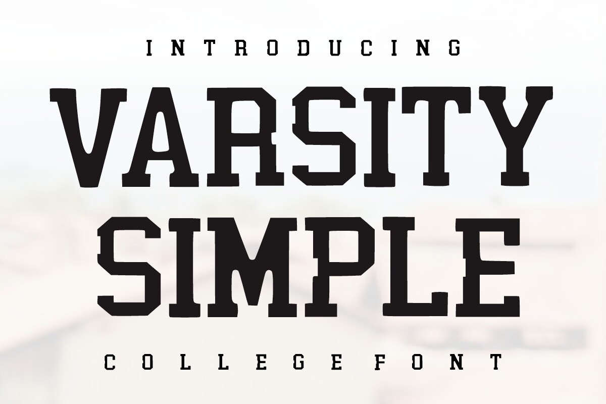 Varsity Simple Font preview