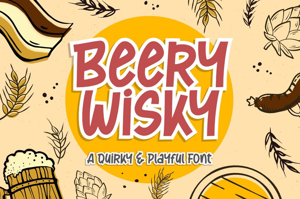 Beery Wisky Font preview