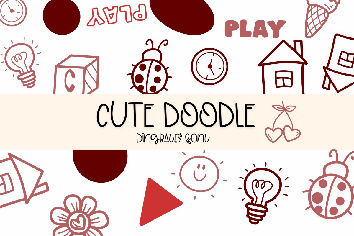 Cute Doodle Font preview