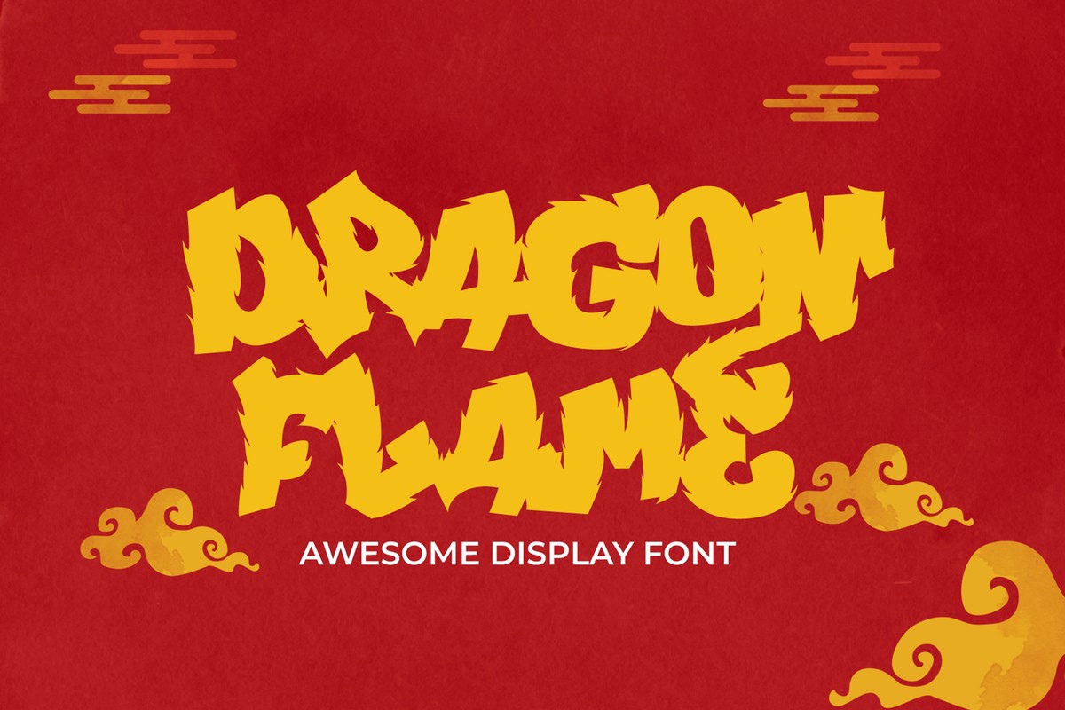 Dragon Flame Font preview