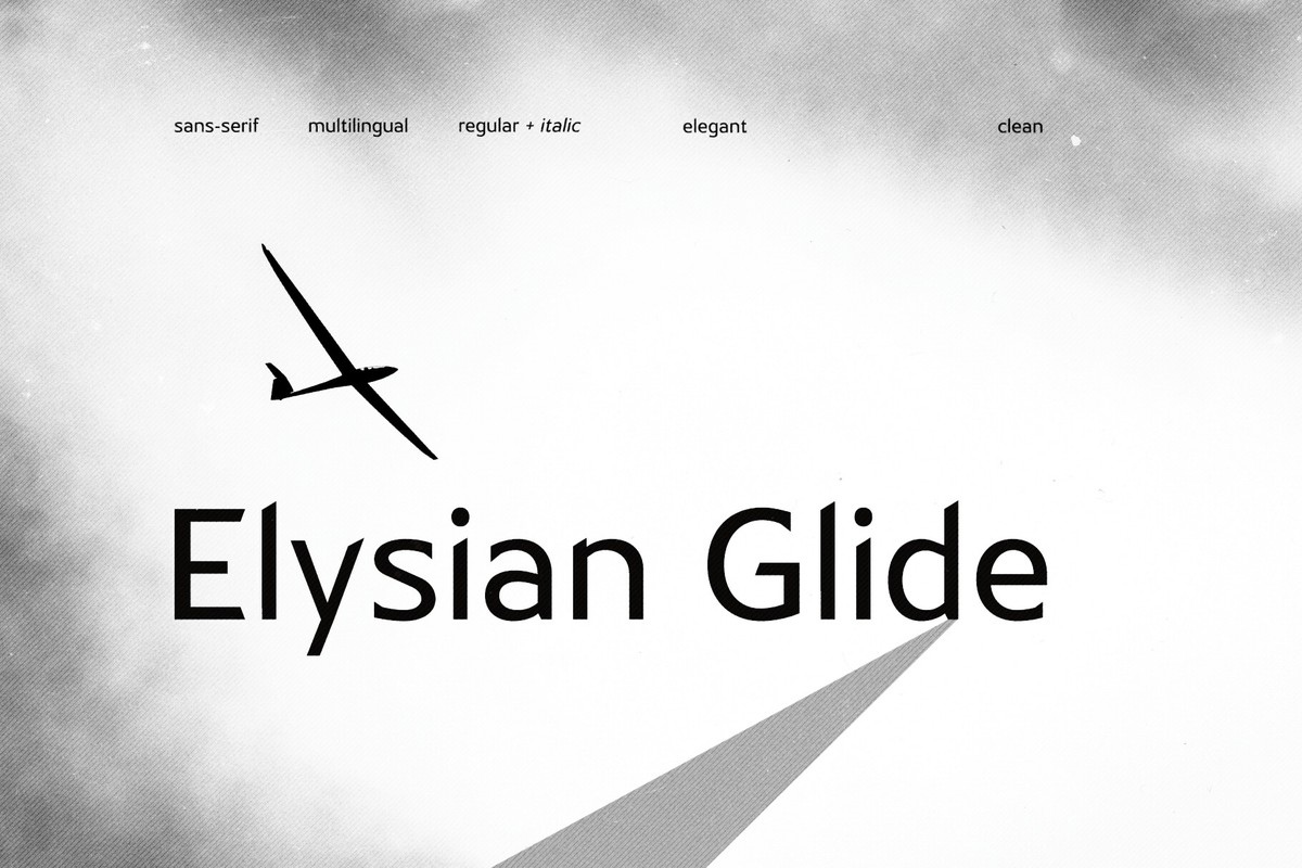 Elysian Glide Font preview