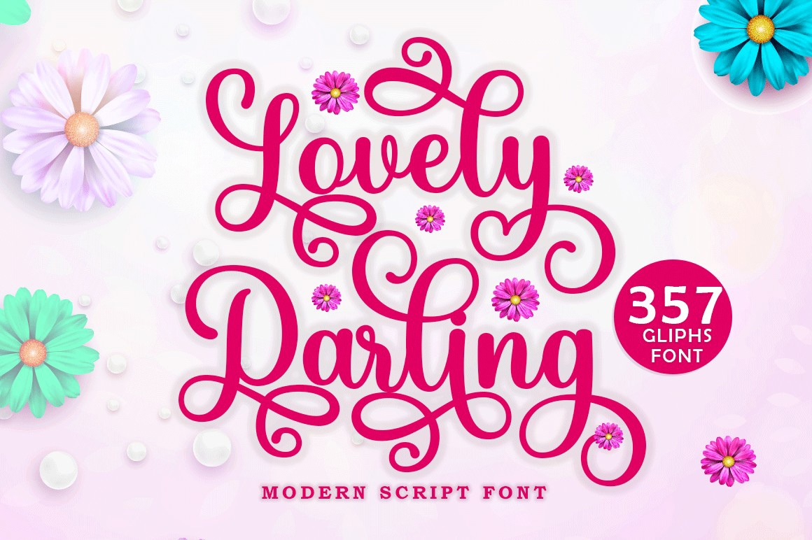 Lovely Darling Script Font preview