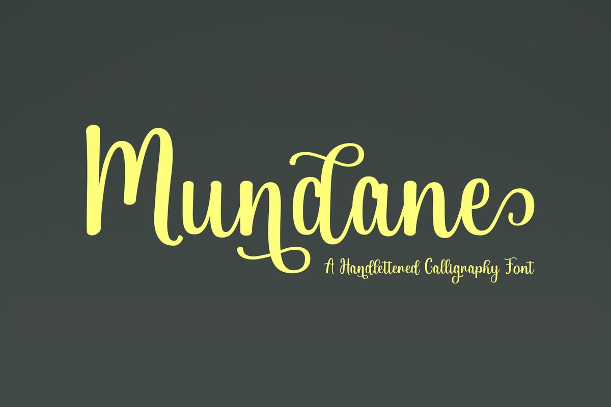 Mundane Font preview