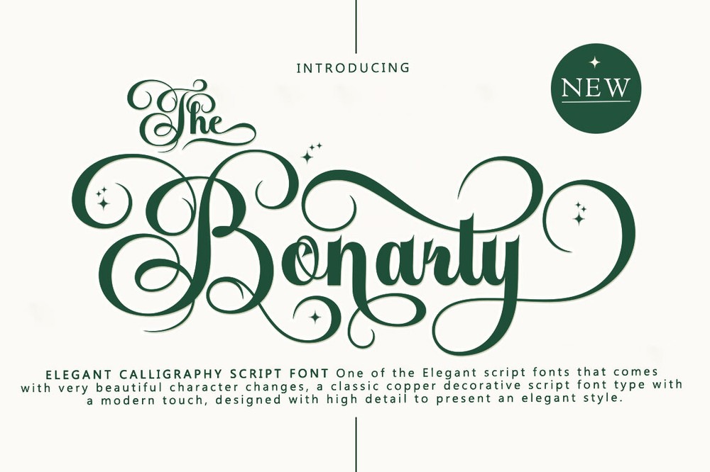 The Bonarty Font preview