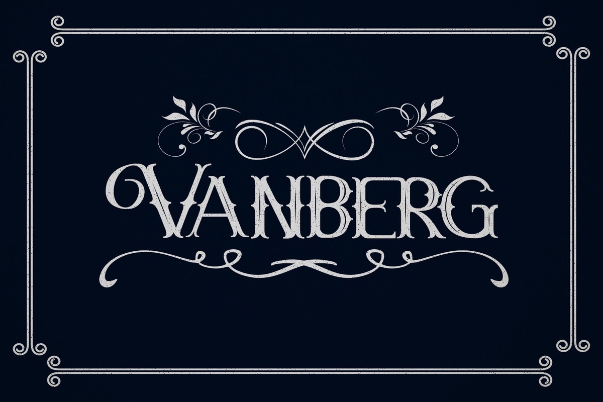 Vanberg Font preview