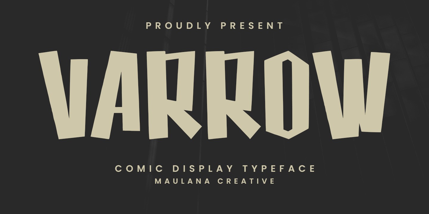 Varrow Font preview