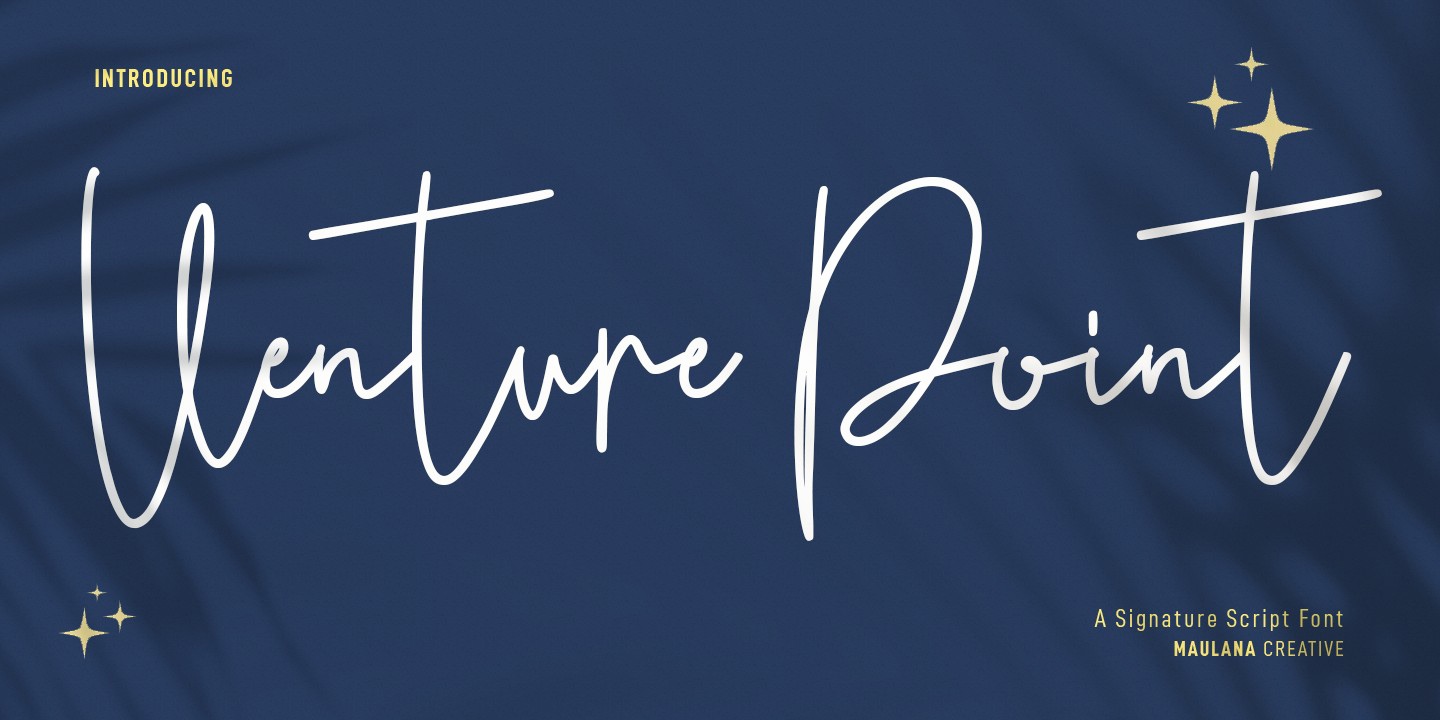 Venture Point Regular Font preview