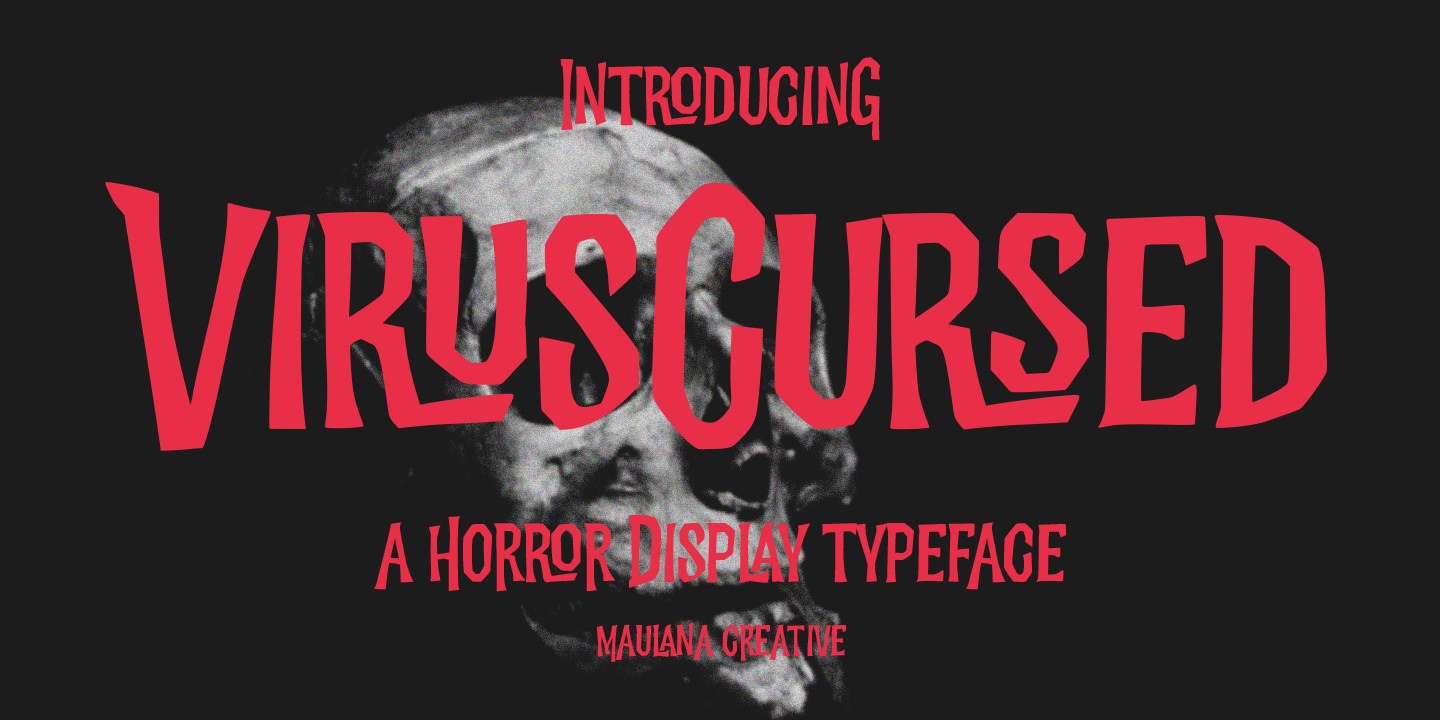 Virus Cursed Regular Font preview