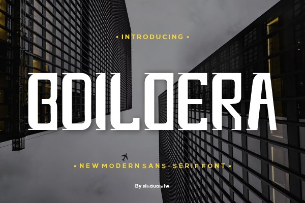 Boildera Font preview