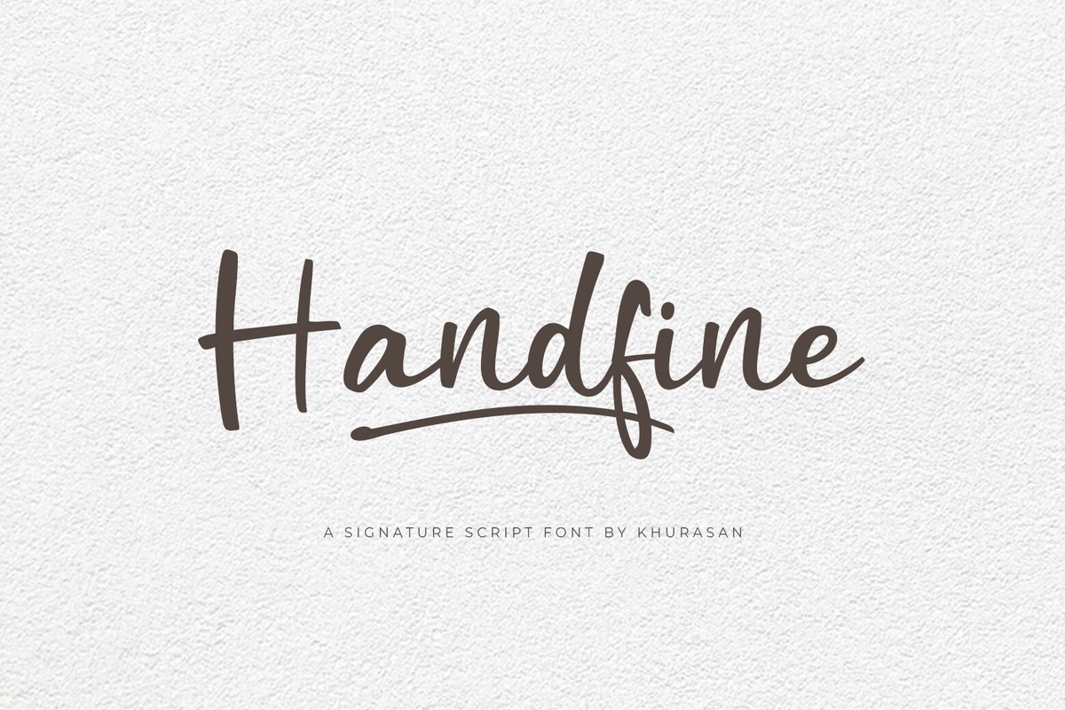 Handfine Font preview