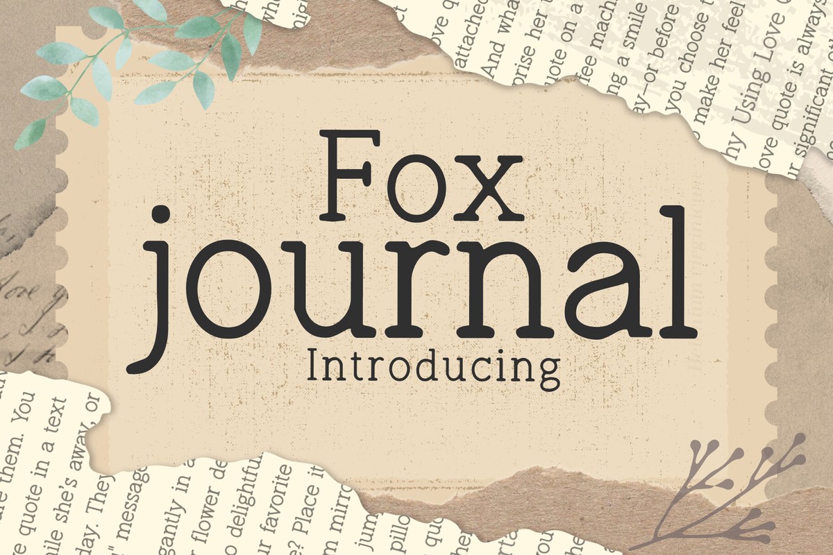 Fox Journal Font preview