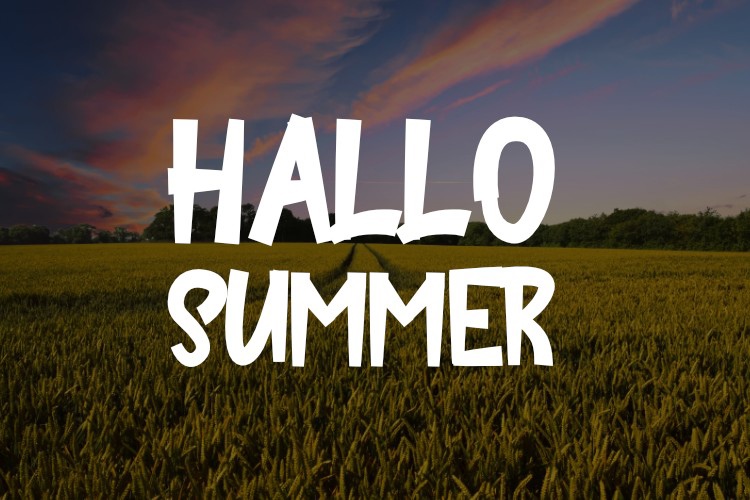 Hallo Summer Regular Font preview