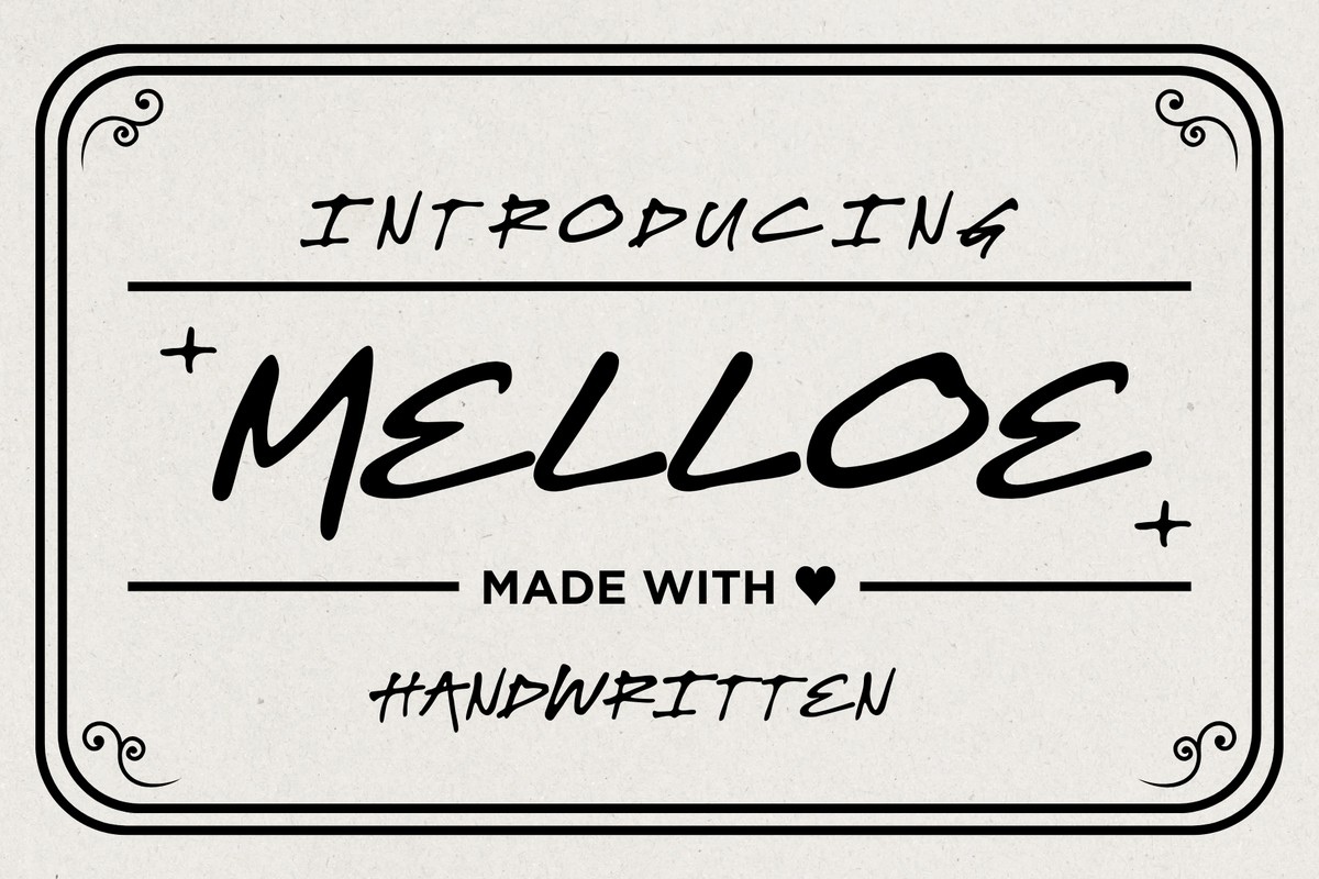 Melloe Font preview