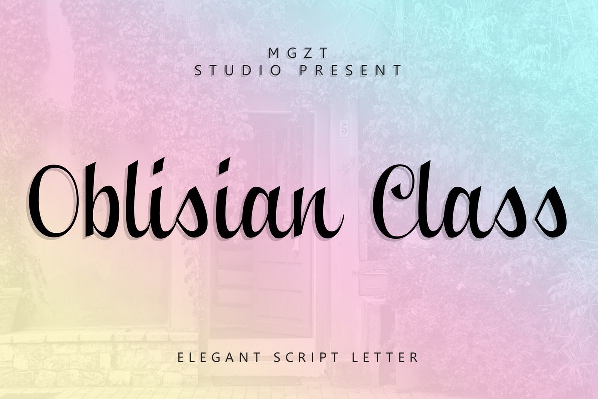 Oblisian Class Font preview