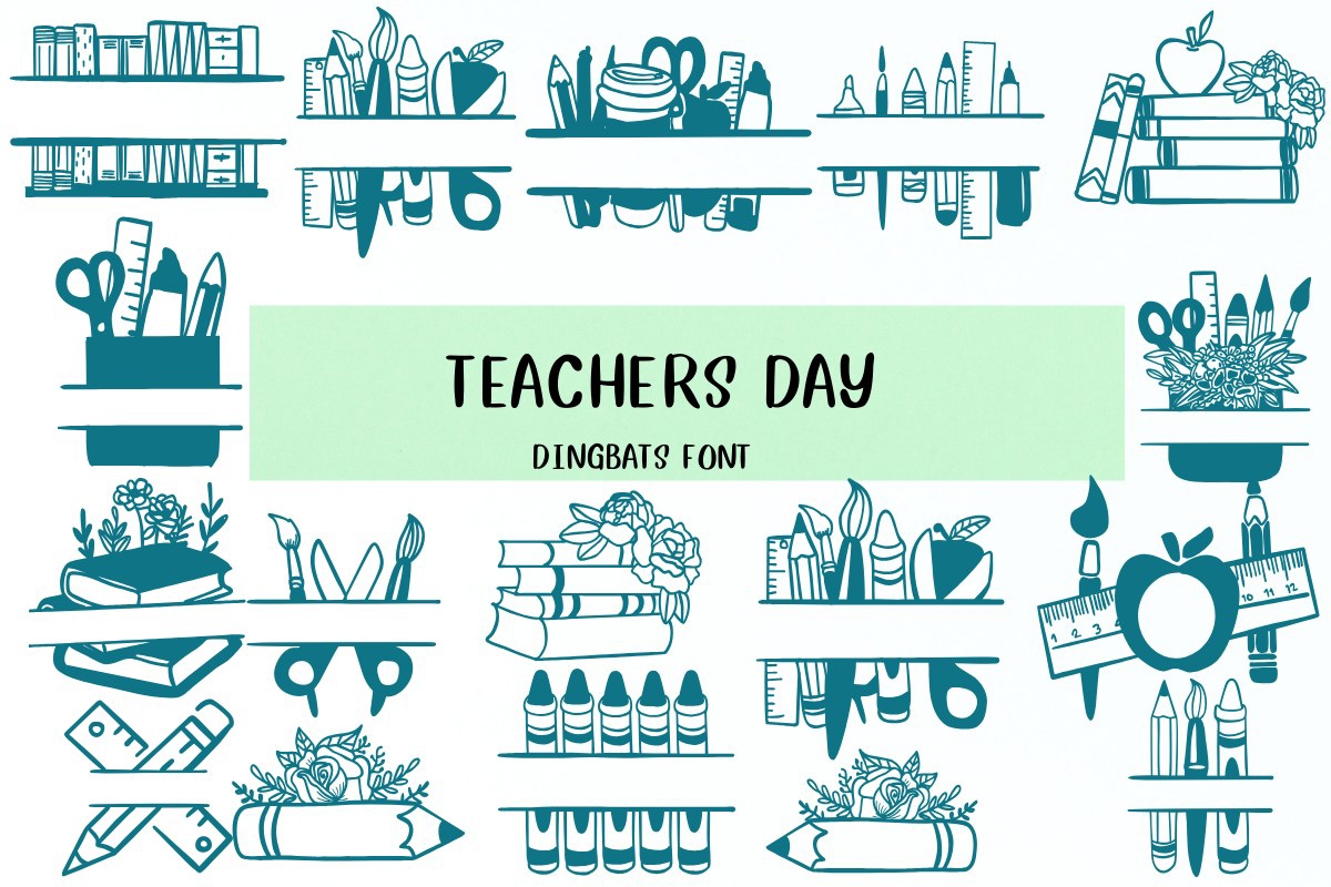 Teachers Day Font preview